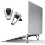 Mini Metal Folding Portable Laptop Stand Non-slip Base Tabletop Risers For 10-17 Inch Laptop & Keyboard & Tablet