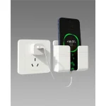 Wall Mounted Mobile Holder With Adhesive Strips & Charging Holder