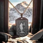 Om Namah Shivay Pendant MicroCarved Tag Pendent with Chain