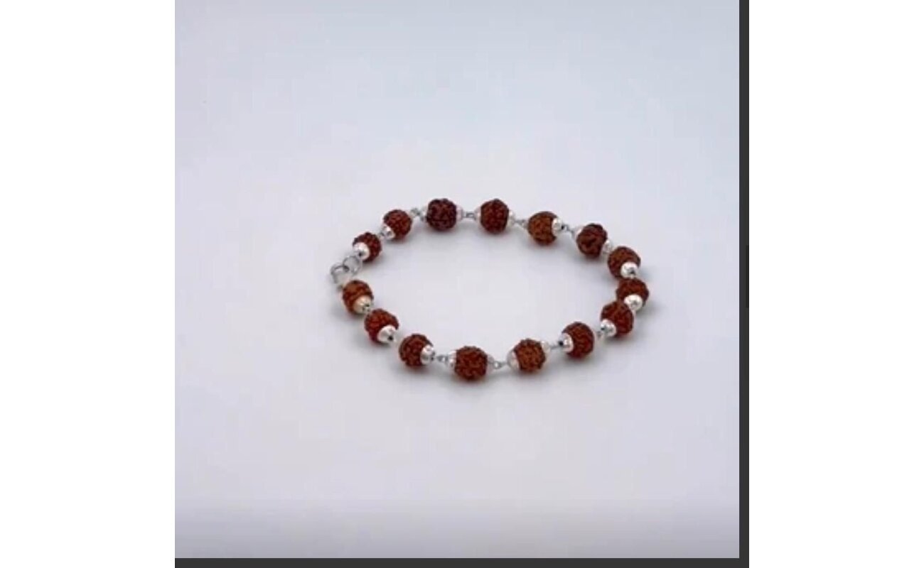 Rudraksha Bracelet Silver Plated