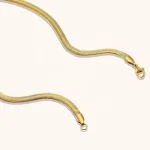 Men's Golden Snake Chain | Stylish Gold Plated Stainless Steel Chain for Casual Wear | Lightweight Daily Wear Chain for Men (Pack of 1), gold chain for men, men’s snake chain, golden chain, stainless steel gold chain, stylish men’s chain, daily wear gold chain, men’s golden snake chain for daily wear, gold plated stainless steel chain for men, stylish snake chain for men in gold finish, lightweight gold chain for casual wear, free size men’s snake chain.