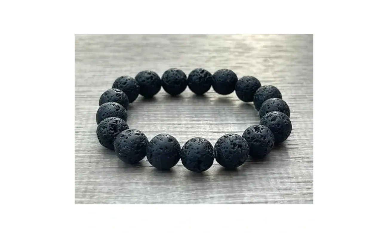 Natural Lava Rock Bracelet | Real Volcanic Stone Beads for Energy, Grounding & Healing | Unisex Black Bracelet for Men & Women, lava stone bracelet, natural stone bracelet, men’s healing bracelet, black lava bracelet, energy bracelet for men, natural lava rock bracelet for men, real volcanic stone energy bracelet, black lava bead chakra bracelet, lava stone diffuser bracelet for essential oils