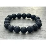 Natural Lava Rock Bracelet | Real Volcanic Stone Beads for Energy, Grounding & Healing | Unisex Black Bracelet for Men & Women, lava stone bracelet, natural stone bracelet, men’s healing bracelet, black lava bracelet, energy bracelet for men, natural lava rock bracelet for men, real volcanic stone energy bracelet, black lava bead chakra bracelet, lava stone diffuser bracelet for essential oils
