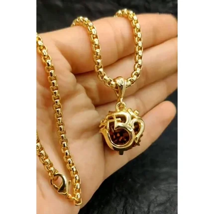 Om Rudraksha Pendant With Gold Chain for Men | Spiritual Religious Locket with Alloy Finish | Daily Wear Pendant for Devotees, Om pendant, Rudraksha pendant, gold chain for men, spiritual pendant, Lord Shiva locket, Om Rudraksha pendant with gold chain for men, spiritual Om locket with Rudraksha, gold-plated Om Rudraksha chain for daily wear, religious pendant for men with Rudraksha