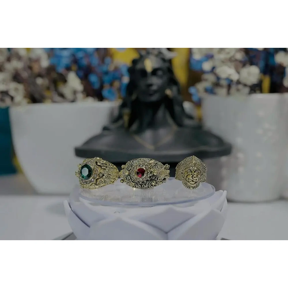 5996888095 Religious Ring Combo of Shivji, Ganeshji & Hanumanji – Pack of 3 Adjustable Alloy Rings for Men & Women, shivji ring, ganeshji ring, hanumanji ring, religious rings combo, god rings for men, spiritual rings for women, combo of god rings, hindu deity rings, alloy religious ring, trinity god ring combo, adjustable religious rings, shiv ganesh hanuman ring set, casual god rings, men's spiritual jewellery, women’s religious ring combo, combo ring pack online india, divine rings set, lord shiva ring, lord ganesha ring, lord hanuman ring.