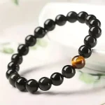 Crystal Black Tourmaline Bracelet Pack of 2 | Tiger Eye Stone Energy Healing Beads | Unisex Crystal Jewelry for Protection & Wellness, black tourmaline bracelet, crystal bracelet, tourmaline stone bracelet, energy bracelet, tiger eye bracelet, protection bracelet, healing stone bracelet, black tourmaline crystal bracelet for men and women, tiger eye and tourmaline energy stone bracelet, healing crystal bracelet combo pack, stone bead bracelet for fashion and wellness, crystal bracelets for positive energy and protection.