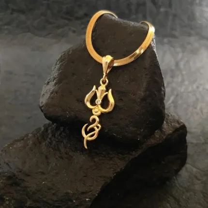 Gold Plated Trishul Pendant with Chain for Men | Stylish Shiva Trishul Locket in Gold Finish | Spiritual Pendant for Daily Wear, trishul pendant, gold plated pendant for men, trishul chain, religious pendant for men, trishul locket, gold chain with trishul pendant, trishul mala for men, shiva trishul pendant, gold plated trishul pendant with chain for men, stylish religious trishul locket in gold finish, shiva trishul pendant for daily wear, men’s trishul necklace with gold plating, hindu god pendant for men in gold, gold alloy trishul chain combo, best spiritual pendant for men