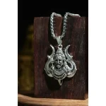 Men's Silver Chain with Hanuman Pendant | Stainless Steel Religious Locket Necklace for Men | Stylish Casual Wear Pendant Combo (Silver), Hanuman pendant, silver chain for men, men's religious pendant, stainless steel chain, Hanuman locket, Hanuman necklace, men’s silver Hanuman chain, casual men’s pendant, men’s silver chain with Hanuman pendant, stainless steel Hanuman locket for men, religious pendant necklace for men, Hanumanji pendant chain combo, durable men’s chain with silver Hanuman pendant.