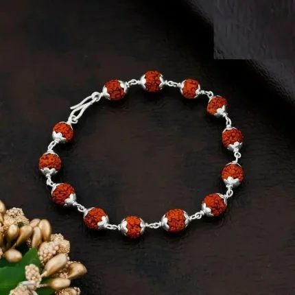Rudraksha Bracelet Silver Plated | Spiritual Alloy Bracelet for Men & Women | Casual Hindu Wrist Jewelry, rudraksha bracelet, silver plated rudraksha bracelet, rudraksha bracelet for men, rudraksha bracelet for women, spiritual bracelet for men, religious bracelet for women, alloy rudraksha bracelet, casual rudraksha bracelet, hindu bracelet for daily wear, rudraksha jewelry india