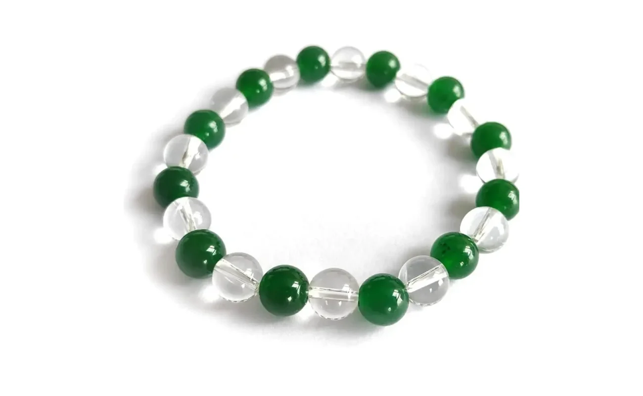 Green Aventurine & Clear Quartz Bracelet for Men & Women | Natural Healing Crystal Bracelet for Luck, Prosperity & Emotional Balance | Chakra Energy Stone Bracelet, green aventurine bracelet, clear quartz bracelet, healing crystal bracelet, luck and prosperity bracelet, chakra bracelet, energy crystal bracelet, heart chakra bracelet, green aventurine and clear quartz bracelet for good luck, natural healing crystal bracelet for emotional balance, chakra crystal bracelet for men and women, clear quartz energy bracelet for positivity, lucky stone bracelet for wealth and success, aventurine quartz combination bracelet for healing and meditation.