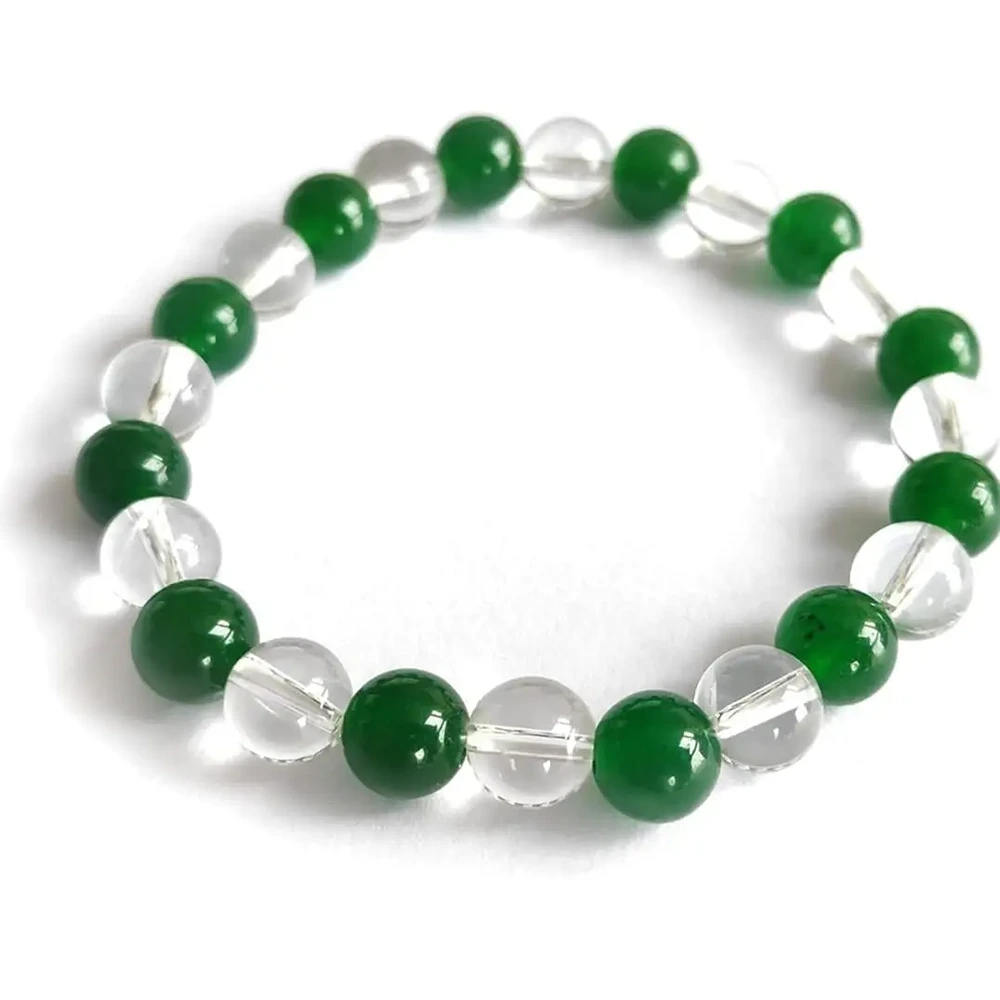 7334292044 Green Aventurine & Clear Quartz Bracelet for Men & Women | Natural Healing Crystal Bracelet for Luck, Prosperity & Emotional Balance | Chakra Energy Stone Bracelet, green aventurine bracelet, clear quartz bracelet, healing crystal bracelet, luck and prosperity bracelet, chakra bracelet, energy crystal bracelet, heart chakra bracelet, green aventurine and clear quartz bracelet for good luck, natural healing crystal bracelet for emotional balance, chakra crystal bracelet for men and women, clear quartz energy bracelet for positivity, lucky stone bracelet for wealth and success, aventurine quartz combination bracelet for healing and meditation.