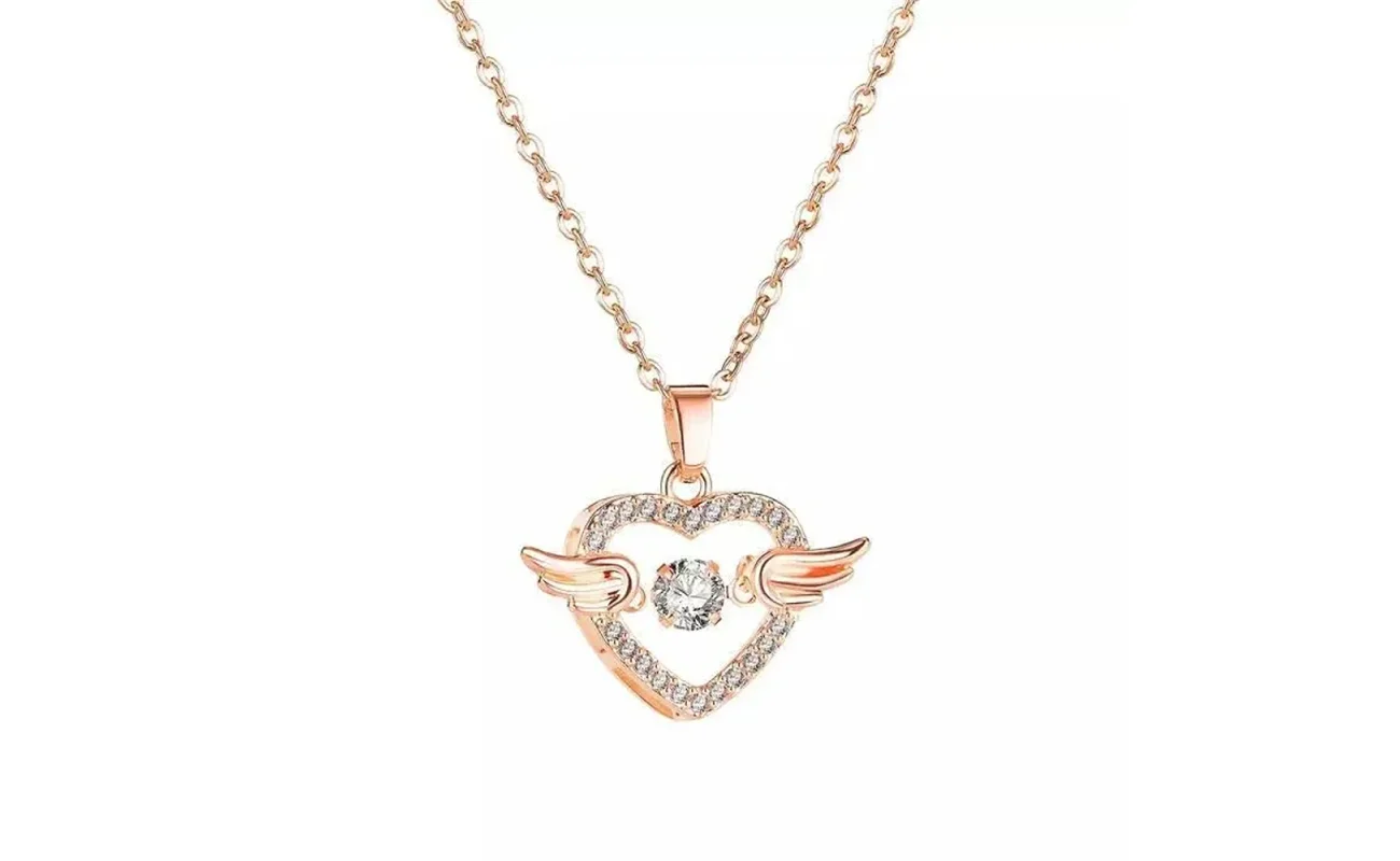 Heart With Wings Necklace for Women & Girls – Stylish Alloy Pendant in Assorted Colors – Romantic Gift Jewellery, heart with wings necklace, angel wings pendant, heart pendant for girls, alloy heart necklace, trendy heart chain, stylish pendant for women, love wings necklace, romantic jewellery for girlfriend, heart wing locket, fashion necklace for girls, heart chain online india, cute pendant for teens, heart wings combo necklace, couple love pendant, alloy chain for women, free size heart necklace, assorted color heart pendant, statement necklace for girls, gift necklace for her, women’s heart shaped jewellery.